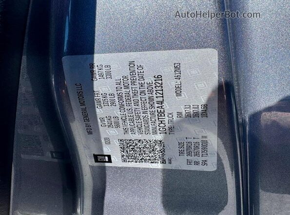 1GCHTBEA4L1213216 2020 CHEVROLET COLORADO Silver 