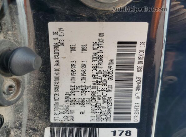 3TMCZ5ANXKM225794 2019 TOYOTA TACOMA Black 