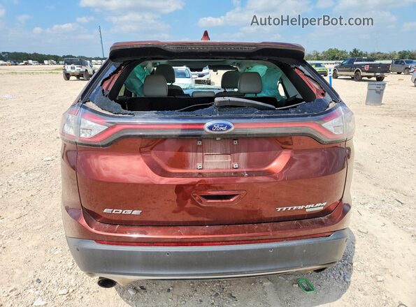 2FMPK3K97GBB93872 2016 FORD EDGE Красный Вид салона спереди
