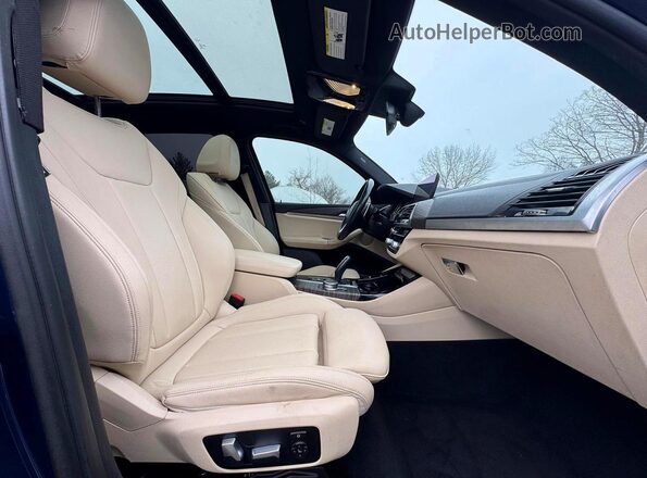 5UXTR7C5XKLF30580 2019 BMW X3 Blue Vista frontal