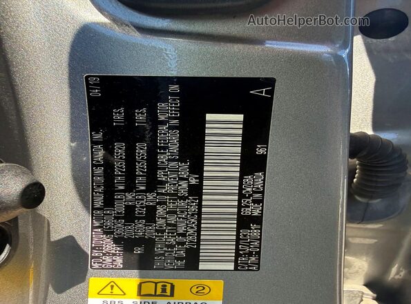 2T2BZMCA5KC196421 2019 LEXUS RX Silver 
