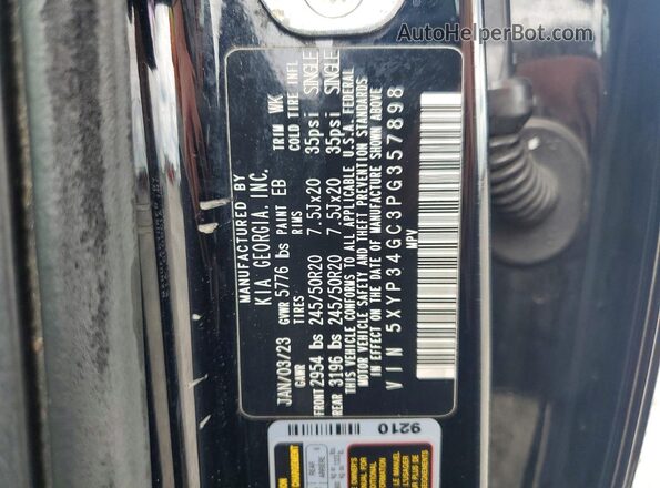 5XYP34GC3PG357898 2023 KIA TELLURIDE Black Панорамний вид салону 360°