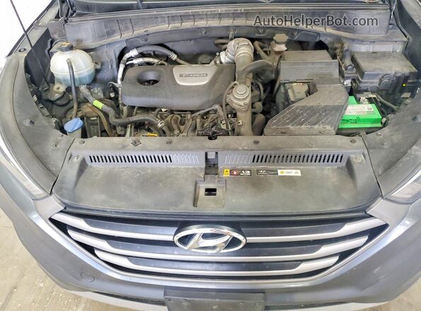 KM8J3CA20JU823336 2018 HYUNDAI TUCSON Gray ძრავის განყოფილების ხედი