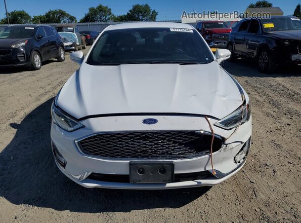 3FA6P0SU7KR238619 2019 FORD FUSION Белый Вид сзади