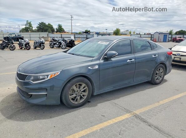 5XXGT4L12GG055267 2016 KIA OPTIMA Gray Trasero izquierdo