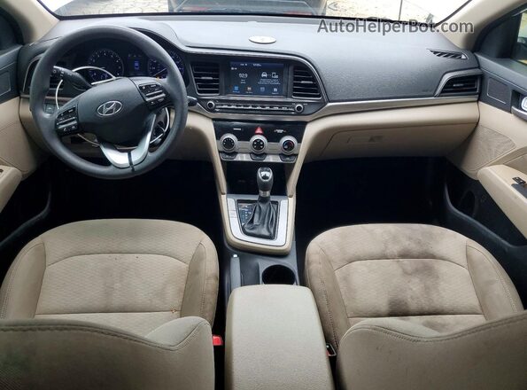 5NPD84LF5KH416987 2019 HYUNDAI ELANTRA White Vista del cuadro de instrumentos