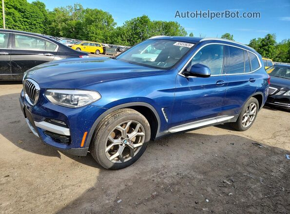 5UXTY5C03LLT32823 2020 BMW X3 Blue Tył lewy