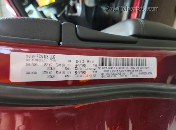 1C4RJFAG3KC837412 2019 JEEP GRAND Red 