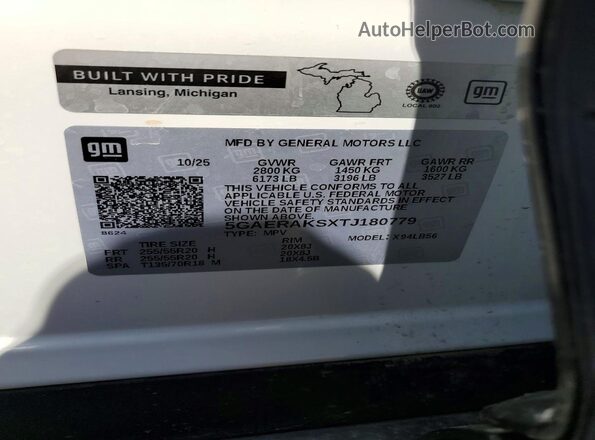 5GAERAKSXTJ180779 2026 BUICK ENCLAVE White 