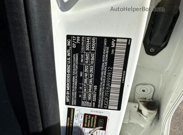 4JGDF7FE8JA999812 2018 MERCEDES-BENZ GLS White Սալոնի հետևի տեսք