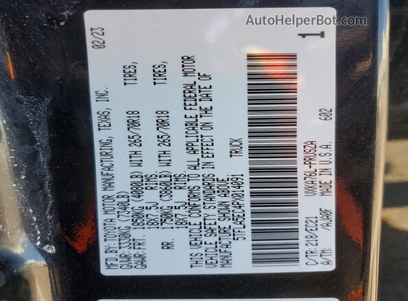 5TFLA5EC4PX014091 2023 TOYOTA TUNDRA Black 