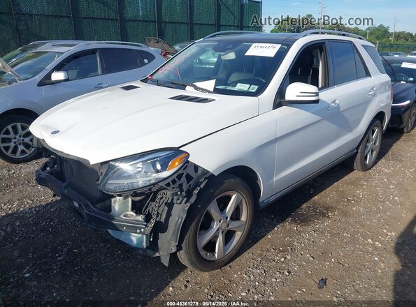 4JGDA5HB1GA621281 2016 MERCEDES-BENZ GLE 350 Белый Передняя левая четверть