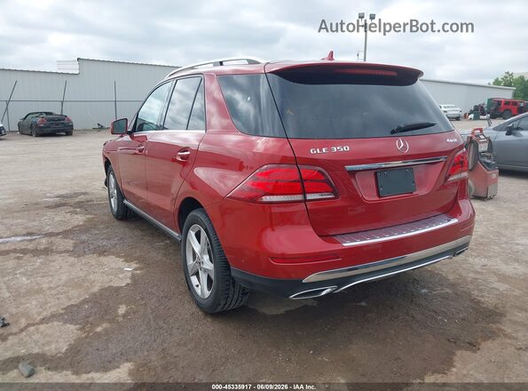 4JGDA5HB3JB117462 2018 MERCEDES-BENZ GLE 350 Red უკანა მარცხენა