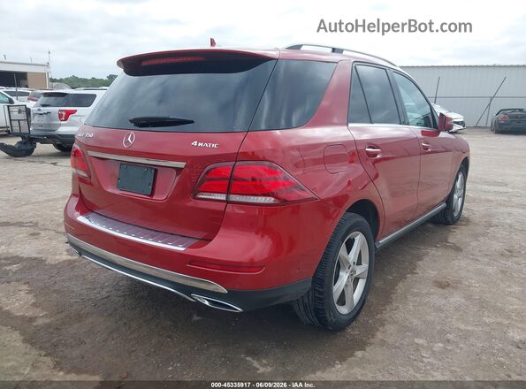 4JGDA5HB3JB117462 2018 MERCEDES-BENZ GLE 350 Red უკანა მარჯვენა
