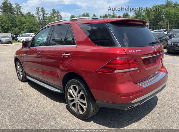 4JGDA5HB4GA700587 2016 MERCEDES-BENZ GLE 350 Красный Задняя левая четверть