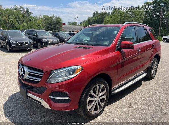 4JGDA5HB4GA700587 2016 MERCEDES-BENZ GLE 350 Красный Передняя левая четверть