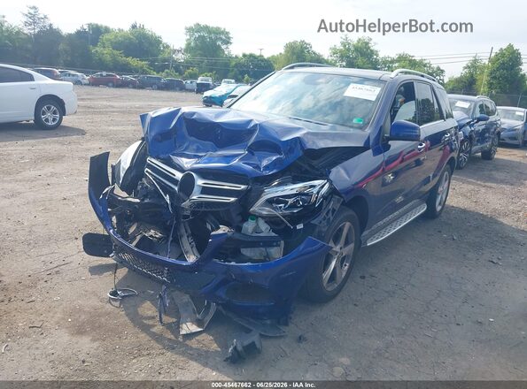4JGDA5HB4HA944516 2017 MERCEDES-BENZ GLE 350 Синий Передняя левая четверть