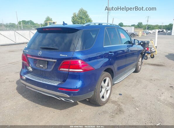4JGDA5HB4HA944516 2017 MERCEDES-BENZ GLE 350 Синий Задняя правая четверть