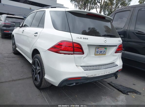 4JGDA5HB5HA913159 2017 MERCEDES-BENZ GLE 350 White Задня ліва чверть