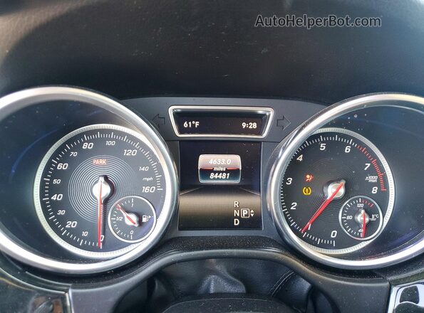 4JGDA5HB7GA631412 2016 MERCEDES-BENZ GLE White Instrument cluster view