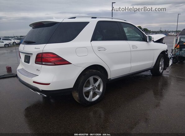 4JGDA5HBXHA991713 2017 MERCEDES-BENZ GLE 350 White Tył prawy