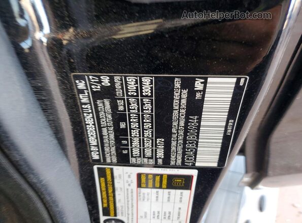 4JGDA5JB3JB069844 2018 MERCEDES-BENZ GLE Черный Вид наклейки с VIN-кодом