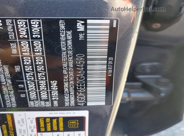4JGDF6EE0GA644590 2016 MERCEDES-BENZ GL-CLASS Gray 
