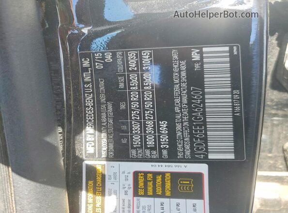 4JGDF6EE1GA624607 2016 MERCEDES-BENZ GL-CLASS Black 