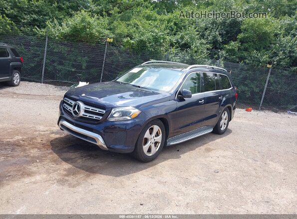 4JGDF6EE3HA787633 2017 MERCEDES-BENZ GLS 450 Blue Առջևի ձախ երեք քառորդ տեսարան