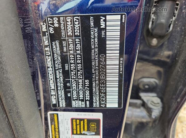 4JGDF6EE3JB027640 2018 MERCEDES-BENZ GLS Синий 