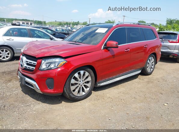 4JGDF6EE5HA779310 2017 MERCEDES-BENZ GLS 450 Red წინა მარცხენა ხედი სამი მეოთხედიდან