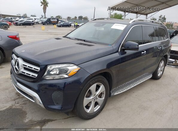 4JGDF6EE5HA954445 2017 MERCEDES-BENZ GLS 450 Dark Blue Передняя левая четверть