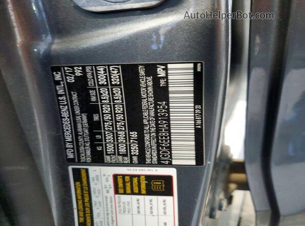 4JGDF6EE8HA913954 2017 MERCEDES-BENZ GLS Charcoal VIN կոդի պիտակի տեսք