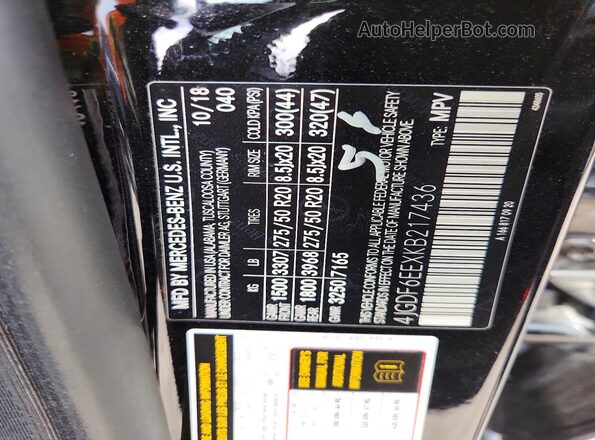 4JGDF6EEXKB217436 2019 MERCEDES-BENZ GLS Black Շարժիչի բաժամունքի տեսք