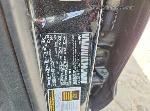 4JGDF7DE7GA705862 2016 MERCEDES-BENZ GL-CLASS Черный 