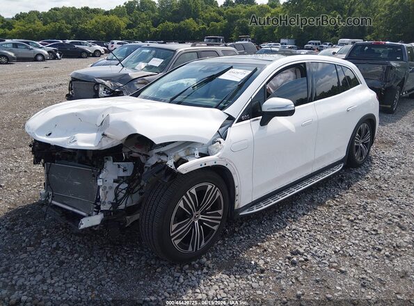 4JGDM2DB7PA010571 2023 MERCEDES-BENZ EQS 450+ SUV White Առջևի ձախ երեք քառորդ տեսարան
