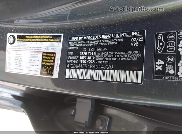 4JGDM4EB4PA014720 2023 MERCEDES-BENZ EQS 580 SUV Gray Engine compartment view