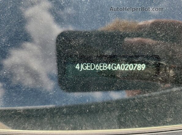 4JGED6EB4GA020789 2016 MERCEDES-BENZ GLE White VIN կոդի պիտակի տեսք