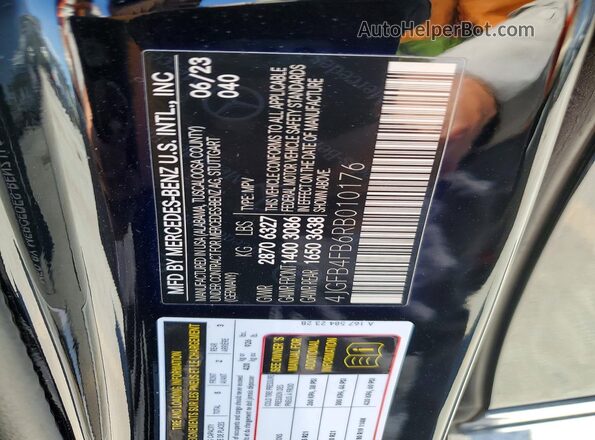 4JGFB4FB6RB010176 2024 MERCEDES-BENZ GLE Black Вид наклейки з VIN-кодом