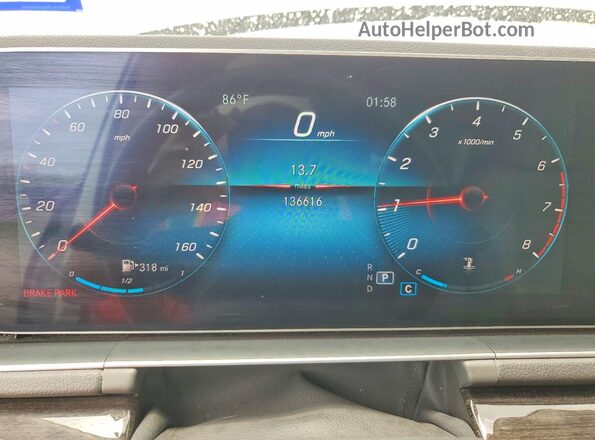 4JGFB4JB2LA104902 2020 MERCEDES-BENZ GLE White Вид щитка приладів