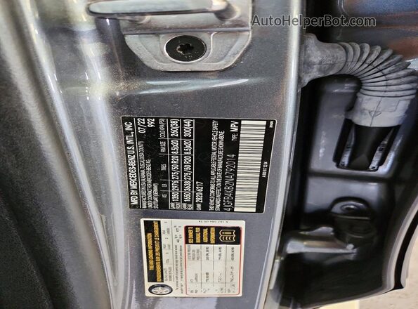 4JGFB4KB2NA792014 2022 MERCEDES-BENZ GLE Gray Widok naklejki z numerem VIN