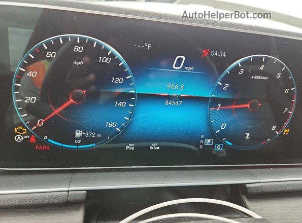 4JGFB4KB4MA317804 2021 MERCEDES-BENZ GLE White ხელსაწყოთა პანელის ხედი
