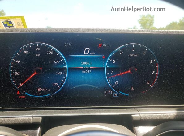4JGFB4KB6LA045321 2020 MERCEDES-BENZ GLE White Вид щитка приладів