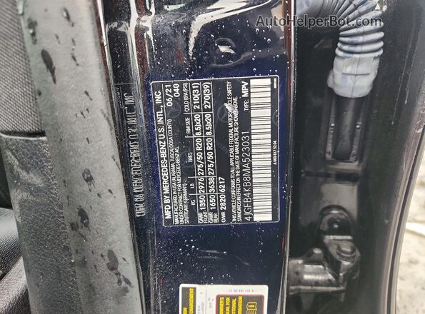 4JGFB4KB8MA523031 2021 MERCEDES-BENZ GLE Черный Вид подкапотного пространства