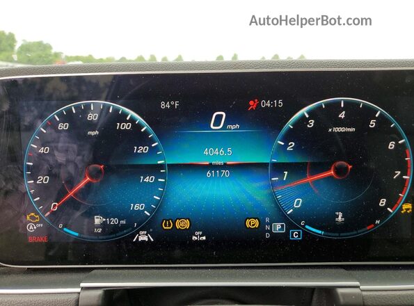 4JGFB4KB9LA013480 2020 MERCEDES-BENZ GLE White ხელსაწყოთა პანელის ხედი