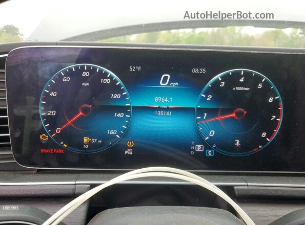 4JGFB4KB9LA048794 2020 MERCEDES-BENZ GLE Black Вид щитка приладів