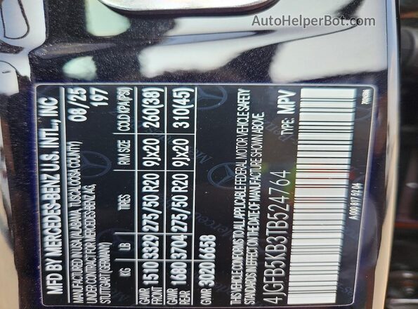 4JGFB5KB3TB524764 2026 MERCEDES-BENZ GLE Black Widok wnętrza 360 stopni