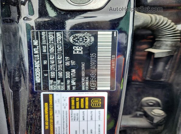 4JGFB5KB6LA090135 2020 MERCEDES-BENZ GLE Черный Вид наклейки с VIN-кодом