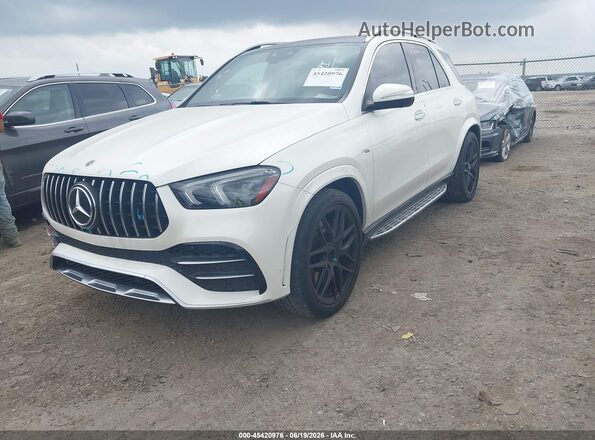 4JGFB6BB5MA433976 2021 MERCEDES-BENZ AMG GLE 53 White წინა მარცხენა ხედი სამი მეოთხედიდან