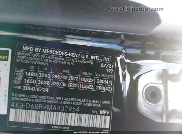 4JGFD6BB9MA432954 2021 MERCEDES-BENZ AMG GLE 53 COUPE Black Շարժիչի բաժամունքի տեսք